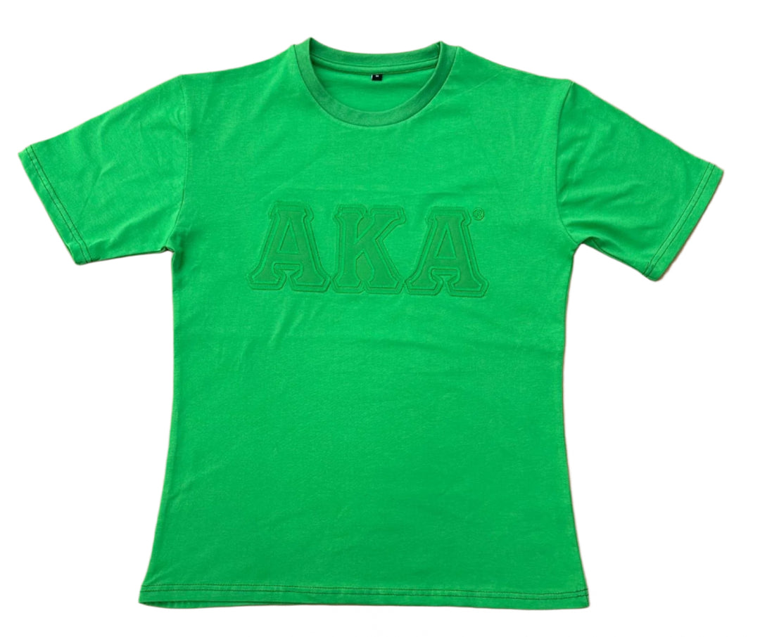 AKA Embroidered Shirt Monocolor - Green