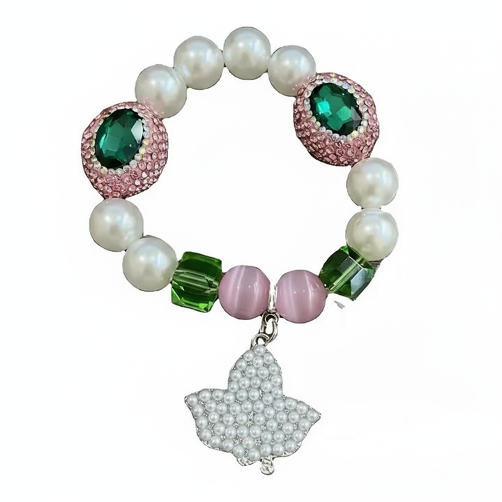 Alpha Kappa Alpha® Pearl & Ivy Charm Bracelet