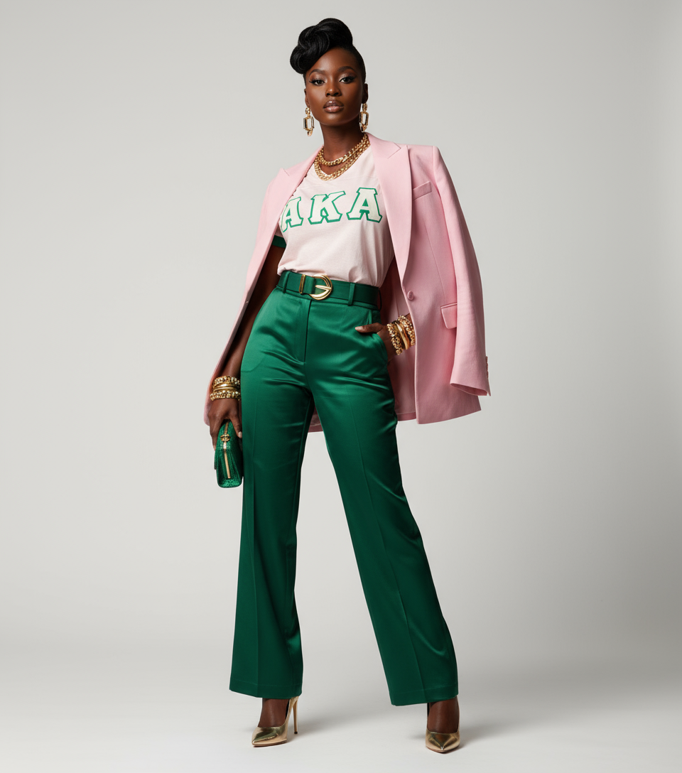 Alpha Kappa Alpha® Varsity Tee – Pink AKA Edition
