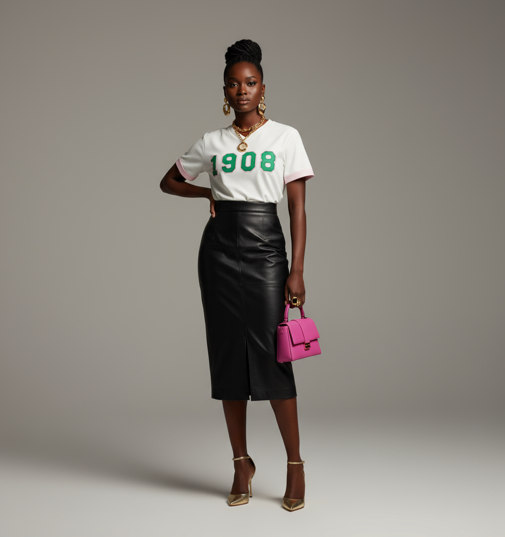 Alpha Kappa Alpha® 1908 White Varsity Tee