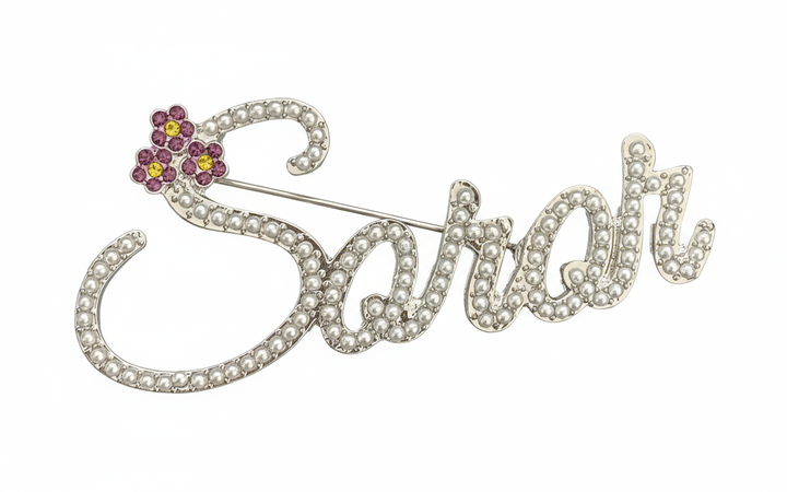 Delta Sigma Theta® Soror Pearl & Violet Brooch