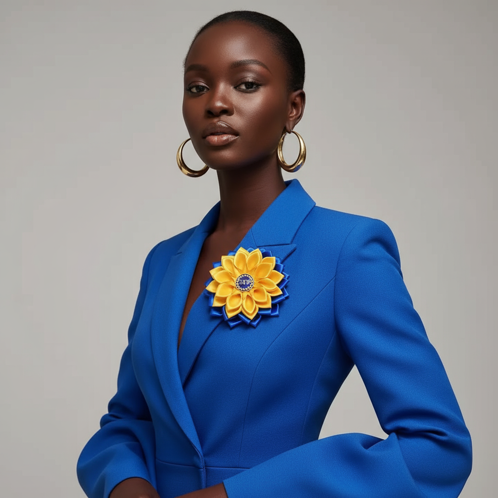 Sigma Gamma Rho® Royal Flower Brooch Pin