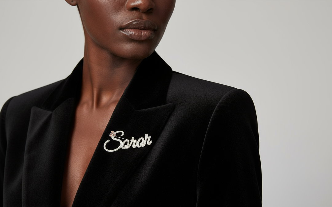 Delta Sigma Theta® Soror Pearl & Violet Brooch