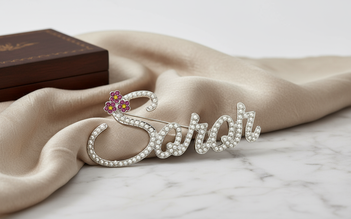Delta Sigma Theta® Soror Pearl & Violet Brooch