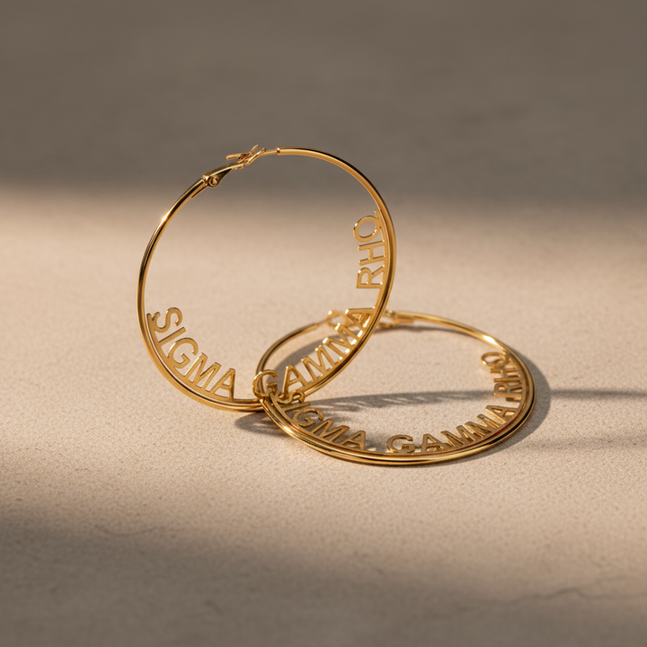 Sigma Gamma Rho® Gold Hoop Earrings