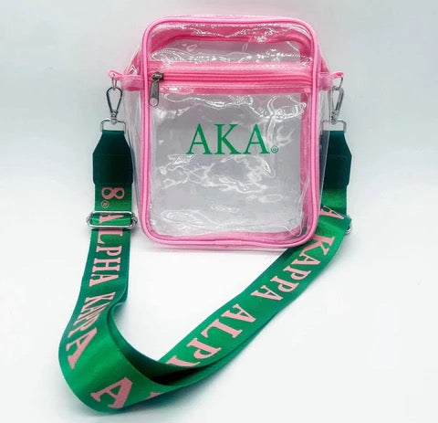 AKA Clear Crossbody Purse - Pink
