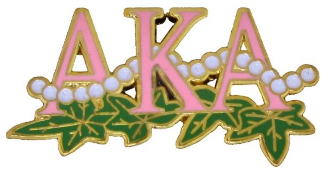 AKA Pins - Letters with Ivy and Pearls