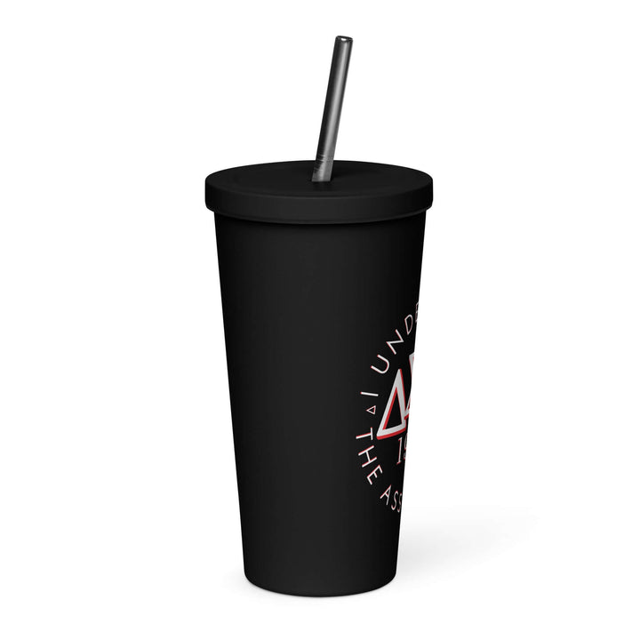 DST "The Assignment" insulated tumbler with reusable straw, showcasing Delta Sigma Theta pride and stylish design.