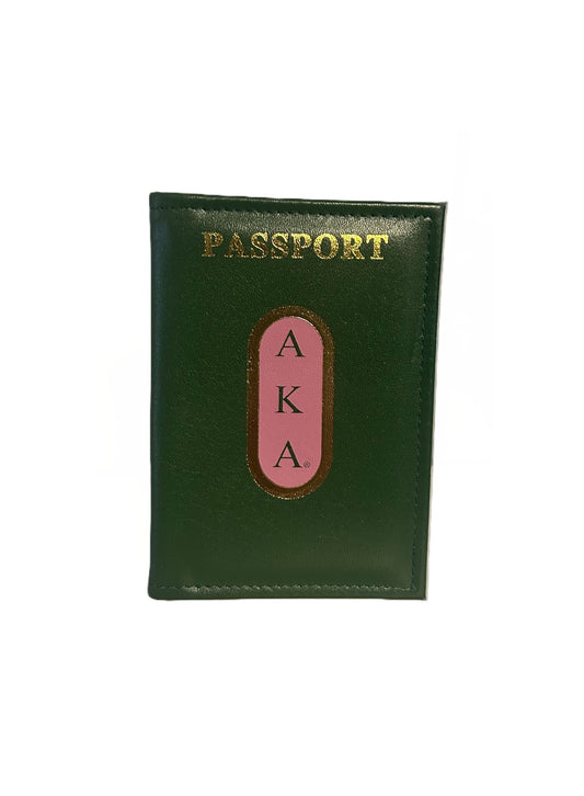 Alpha Kappa Alpha Passport Holder,  Leather