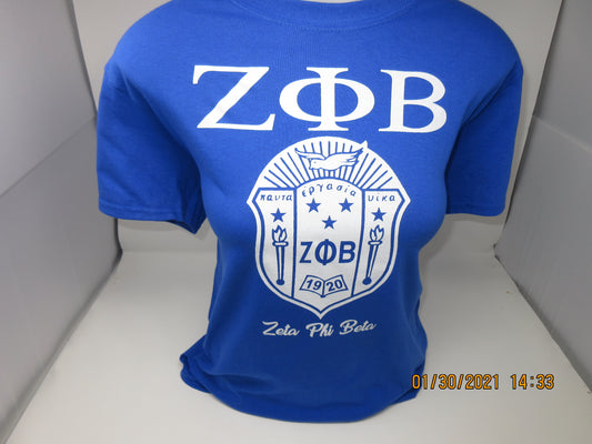 Zeta T-Shirt - Crest, Blue