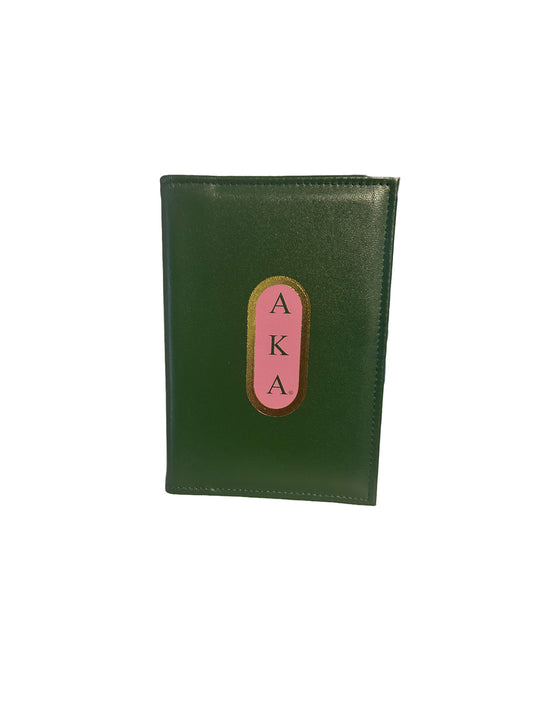 Alpha Kappa Alpha Document Holder,  Leather