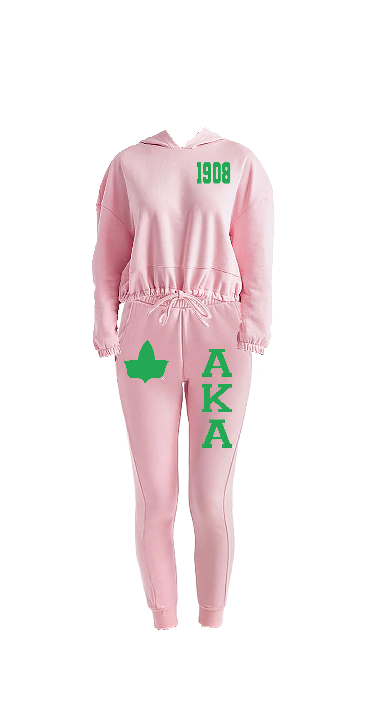 Alpha Kappa Alpha Sweatshirt - Cropped Oversized Hoodie, Pink