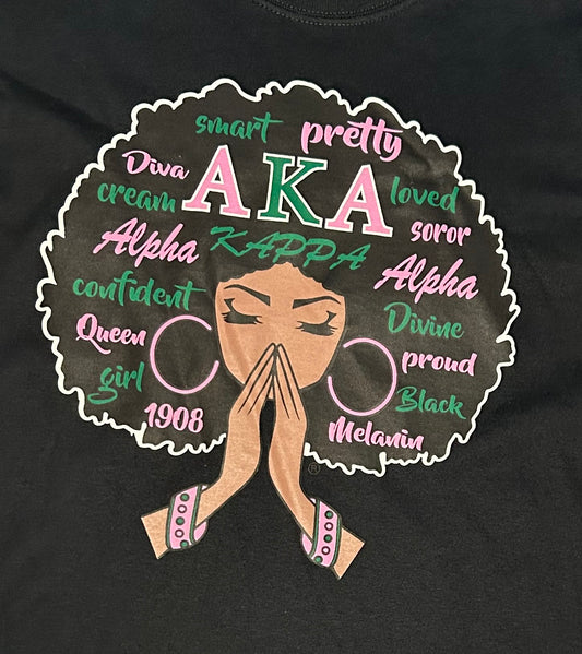 Alpha Kappa Alpha Afro Woman T-Shirt