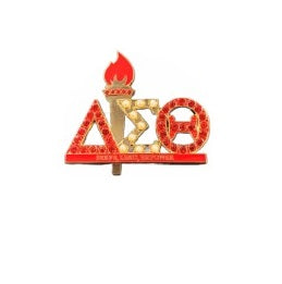Delta Pins -  Greek Letters with Torch