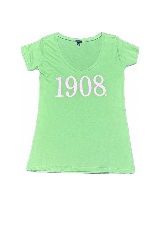 Alpha Kappa Alpha T-Shirt - 1908, Lime Green