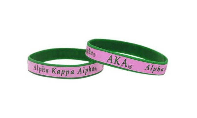 Alpha Kappa Alpha Silicone Bracelets