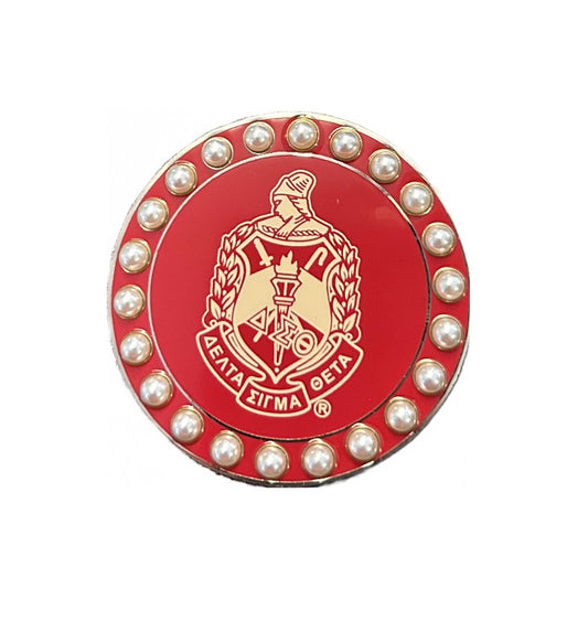 Delta Pins - Crest with 22 Pearls