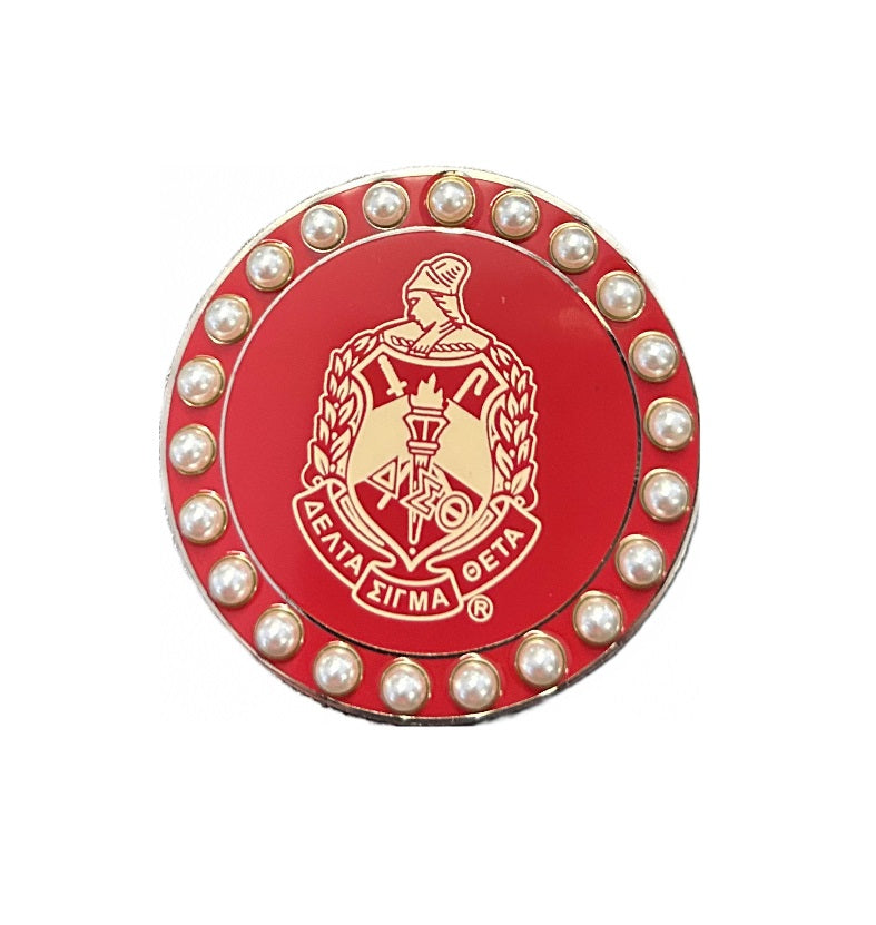 Delta Pins - Crest with 22 Pearls