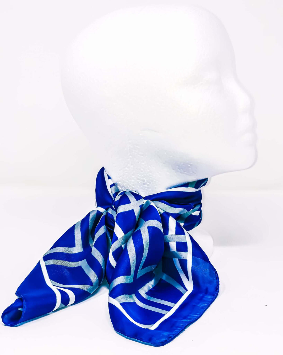 Zeta Scarf in blue design, perfect for sorority and fraternity paraphernalia, a stylish addition to Greek gear.