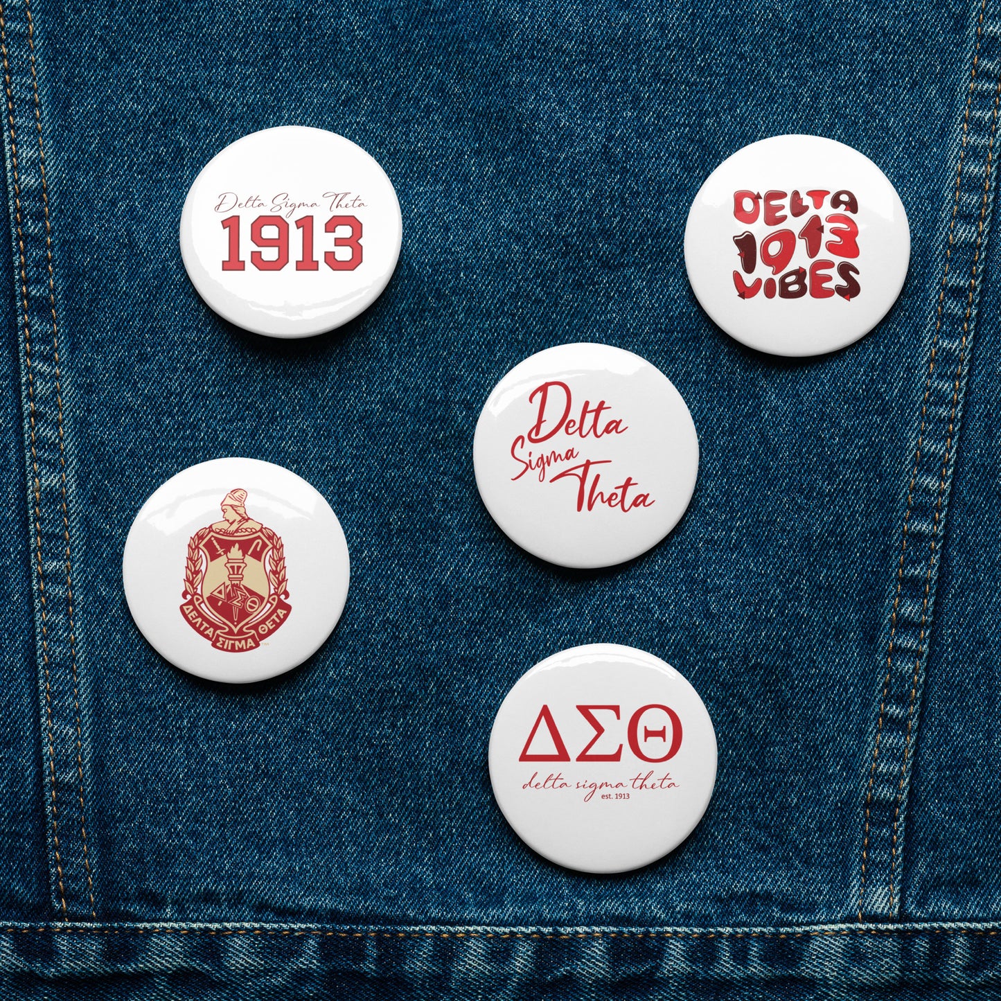 Delta pin buttons