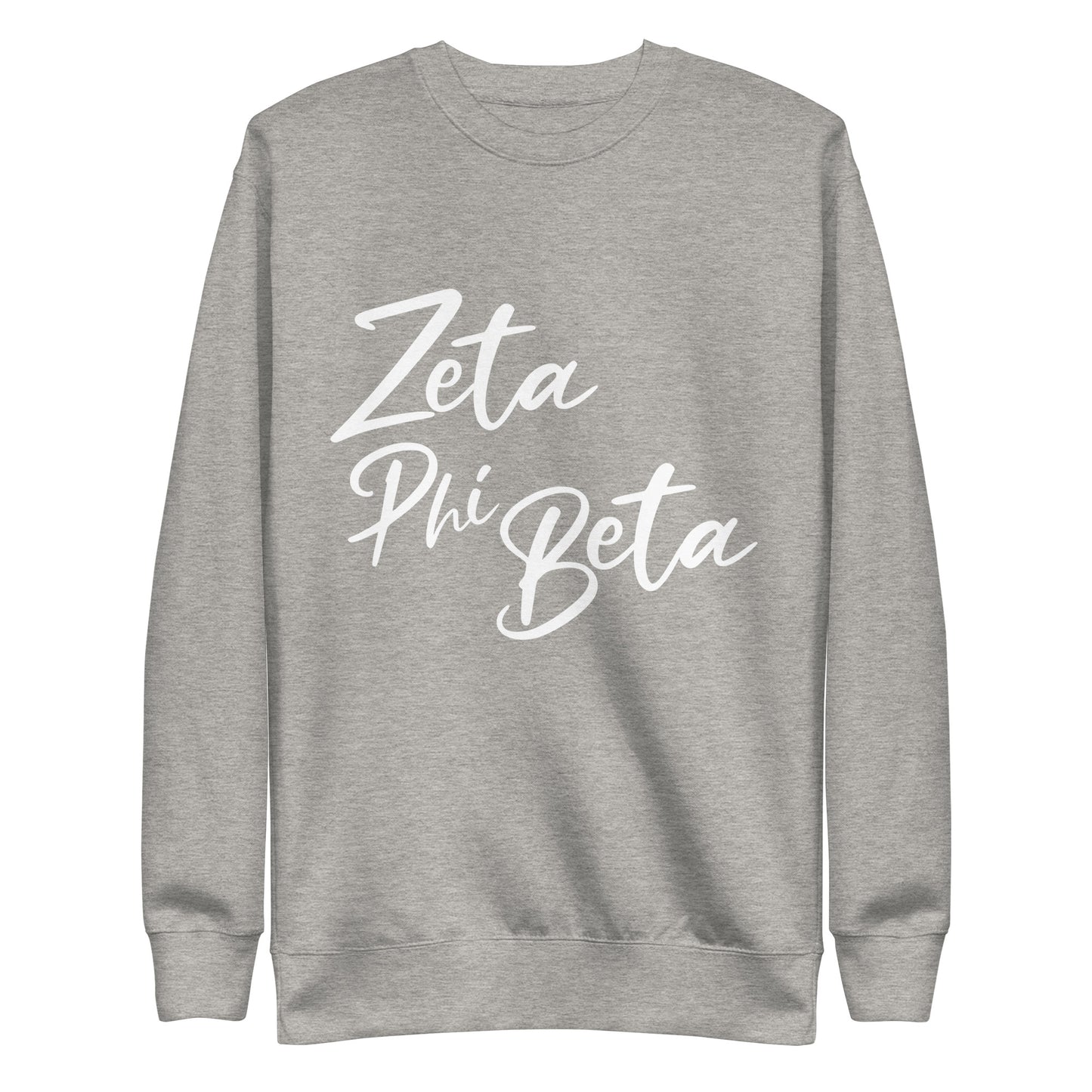 Zeta White Script Sweatshirt