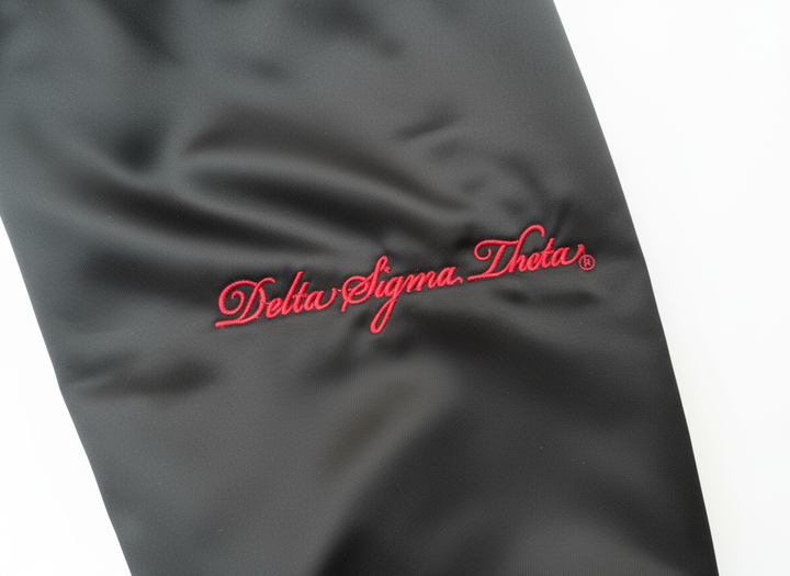 Delta Reversible Satin & Fur Jacket - Delta Sigma Theta Greek product A&W Greek Shop