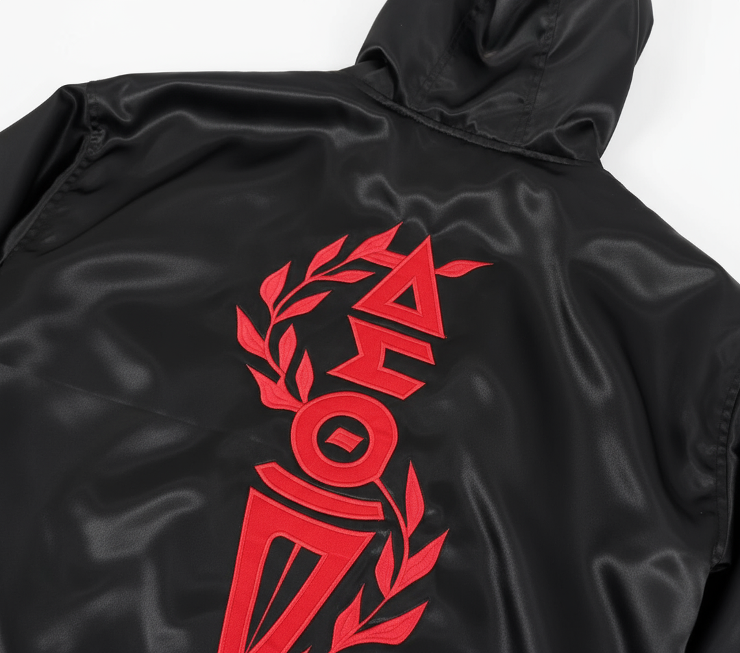 Delta Reversible Satin & Fur Jacket - Delta Sigma Theta Greek apparel A&W Greek Shop