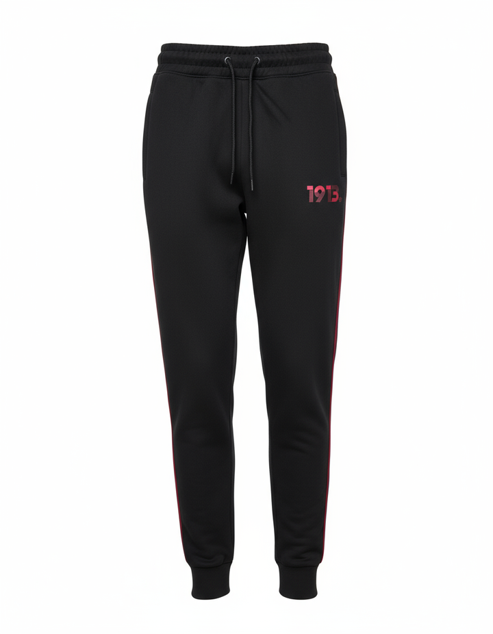 Delta Sigma Theta® Line & Luxe Joggers – Black & Crimson