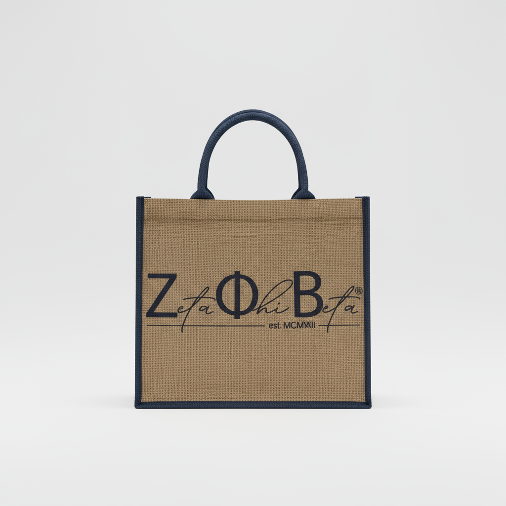 Zeta Phi Beta® Jute Tote Bag Collection