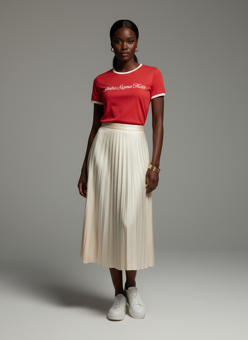 Script & Sweet Ringer Tee | Delta Sigma Theta® T-Shirt