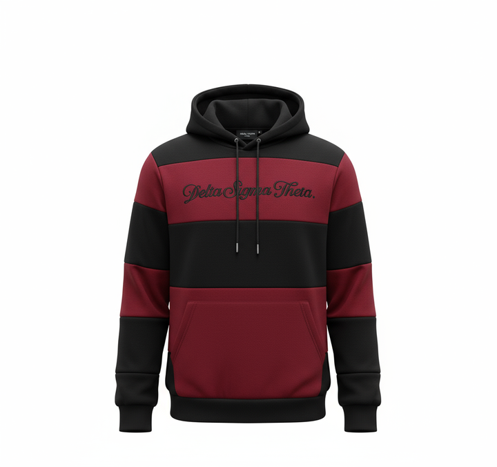 Delta Sigma Theta® Sisterhood Jogger + Hoodie Set – Black Edition