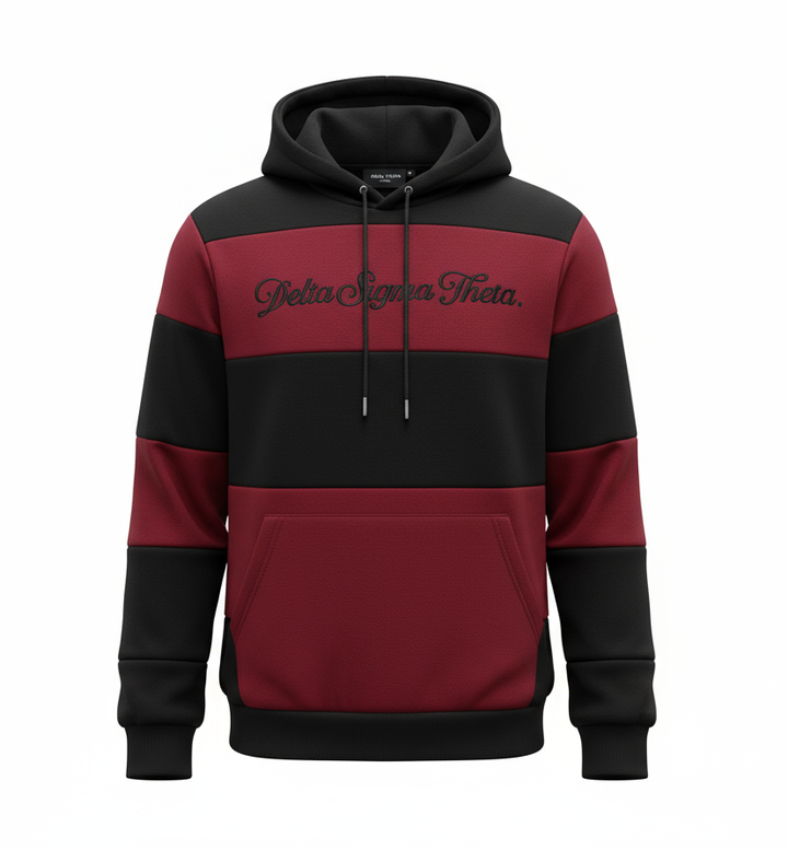 Delta Sigma Theta® Sisterhood Jogger + Hoodie Set – Black Edition
