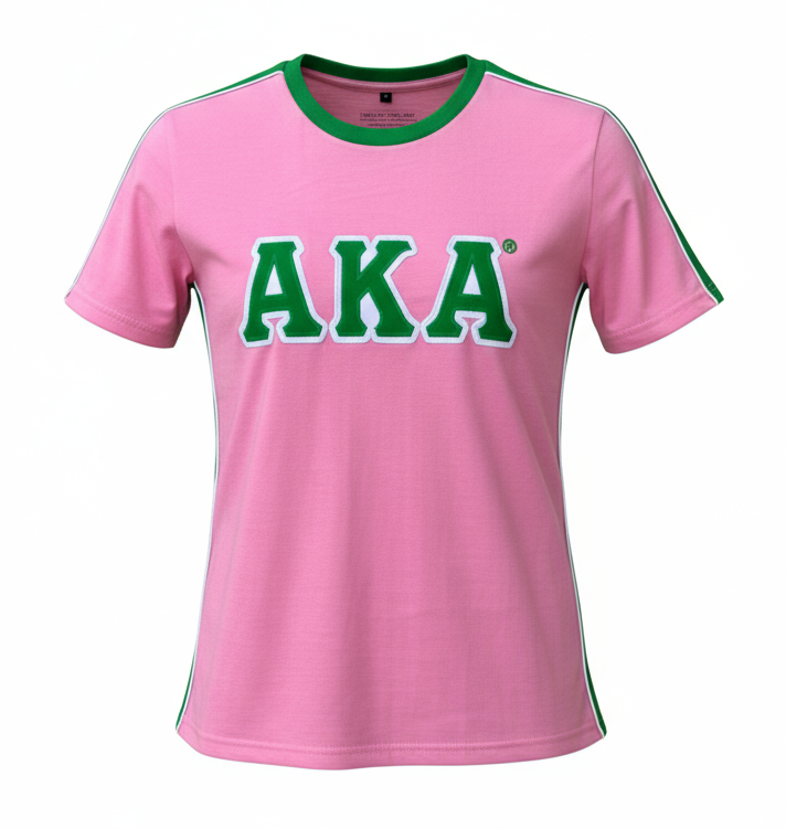 Alpha Kappa Alpha® AKA Embroidered Pink T-Shirt