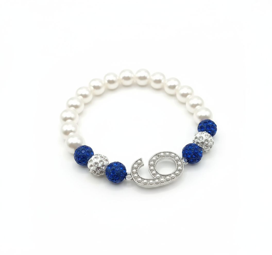 Zeta Phi Beta® Number Charm Beaded Bracelet Collection (1–10)