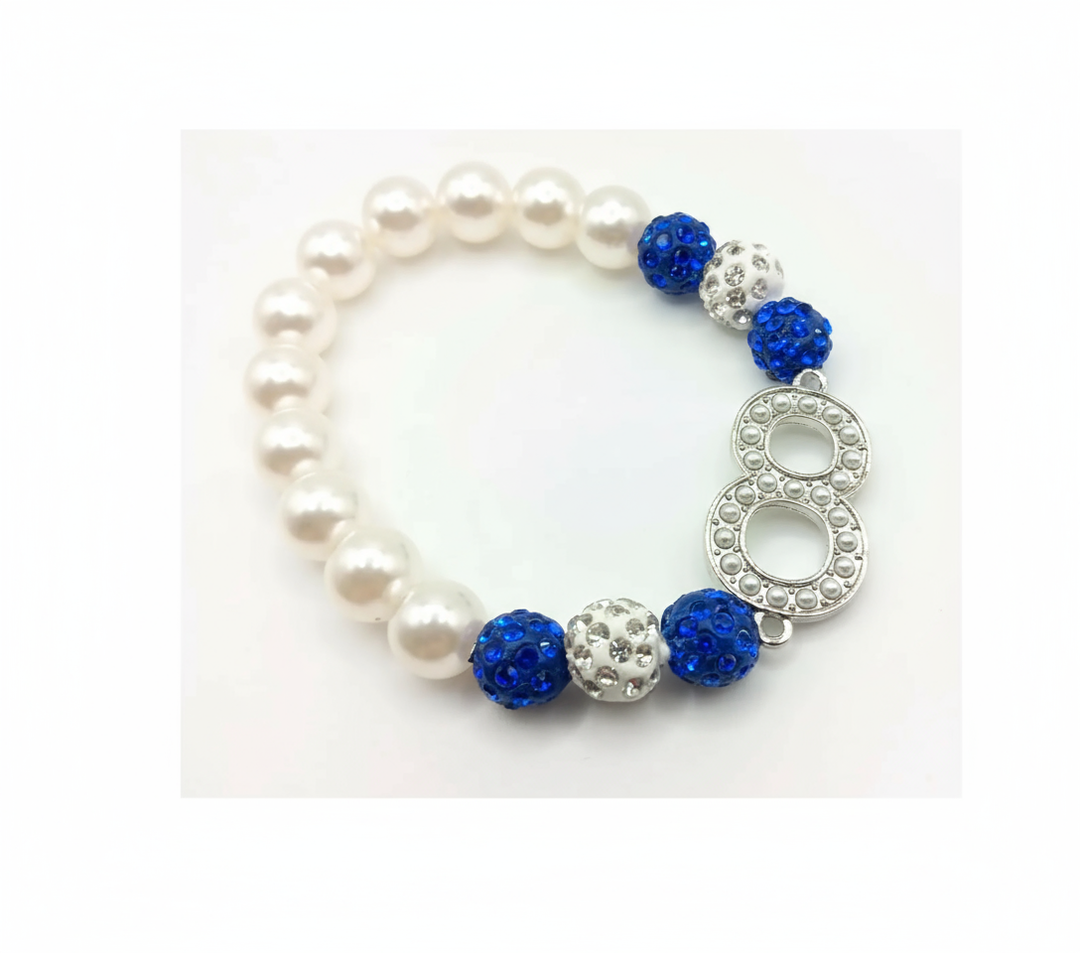 Zeta Phi Beta® Number Charm Beaded Bracelet Collection (1–10)