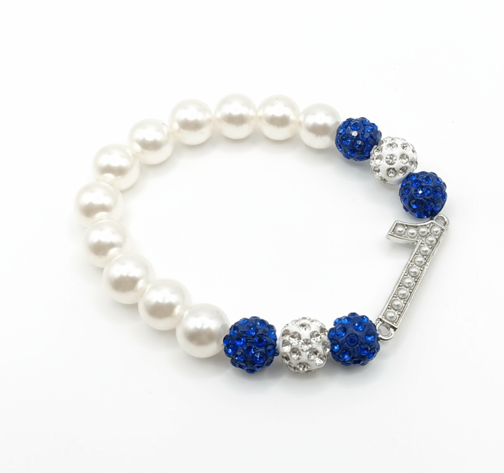 Zeta Phi Beta® Number Charm Beaded Bracelet Collection (1–10)