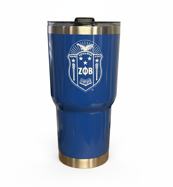 Zeta Phi Beta® Royal Blue Stainless Steel Tumbler – 30oz