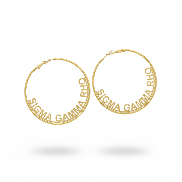 Sigma Gamma Rho® Gold Hoop Earrings