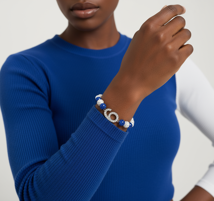 Zeta Phi Beta® Number Charm Beaded Bracelet Collection (1–10)