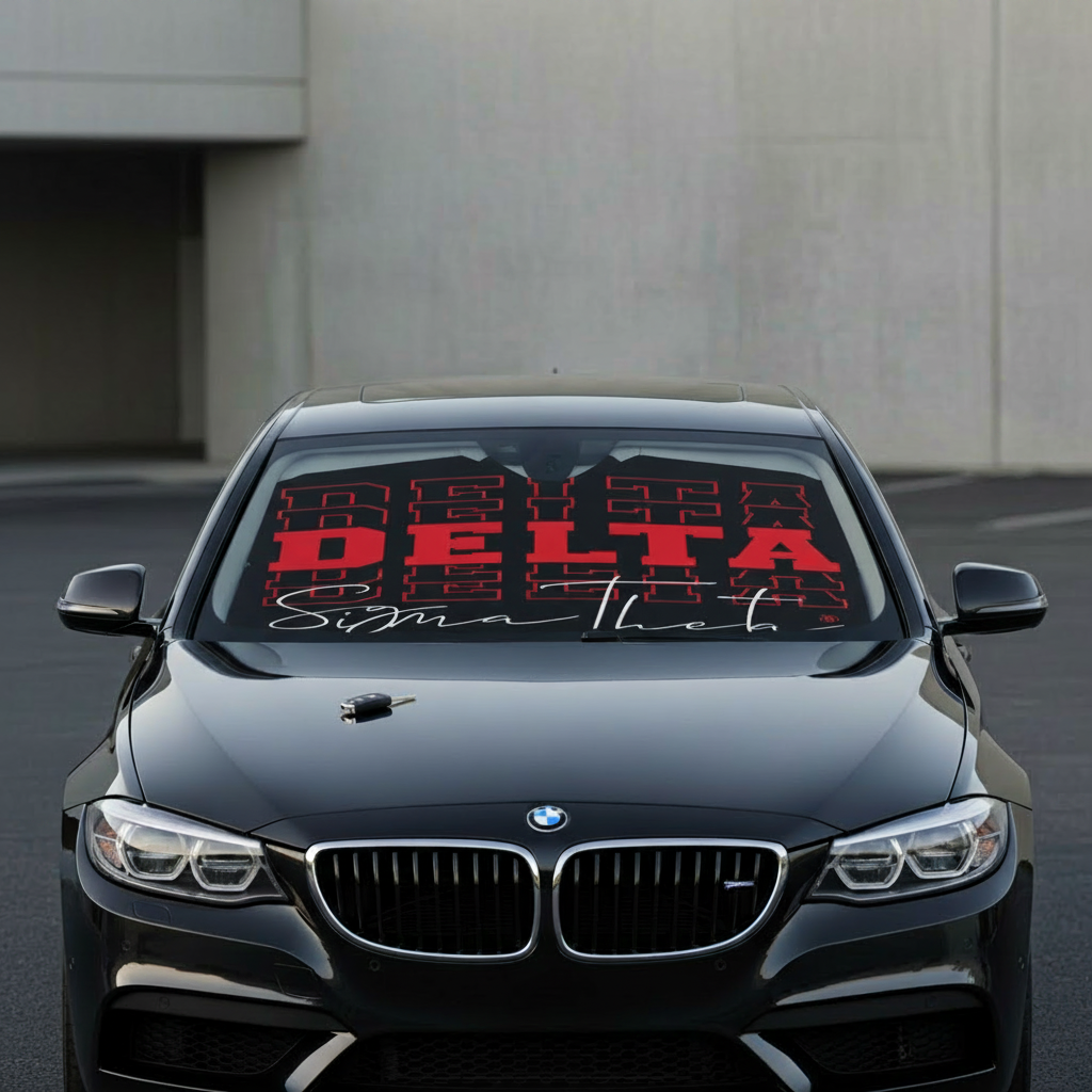 Delta Sigma Theta Umbrella-Style Windshield Car Shade
