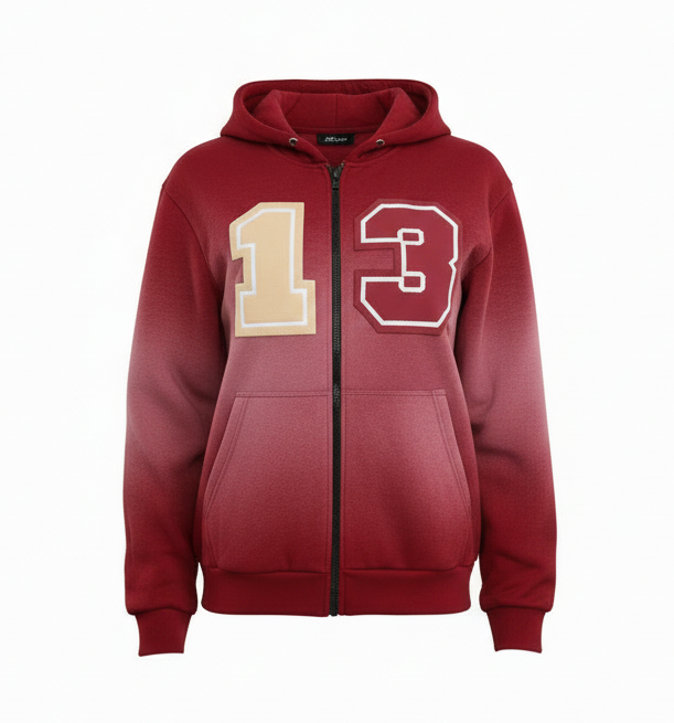 Delta Sigma Theta 3D Puff Print “13” Zip Hoodie