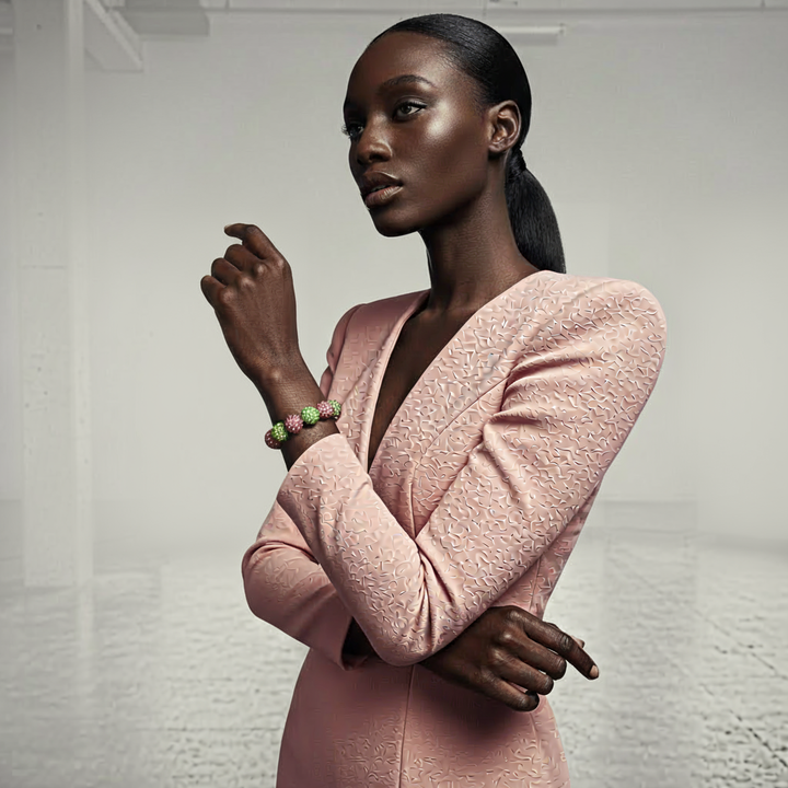 Pink & Green Sparkle Bracelet