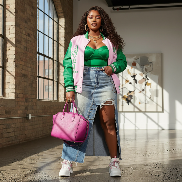 Alpha Kappa Alpha® Fleece Heritage Varsity Jacket