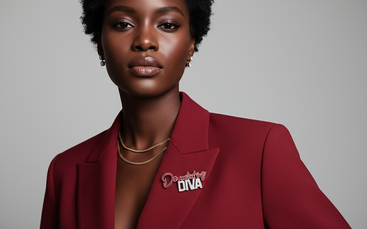 Delta Sigma Theta® Devastating Diva Rhinestone Pin
