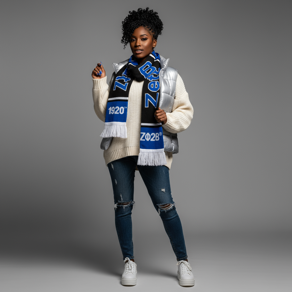 Zeta Phi Beta® Knit Scarf