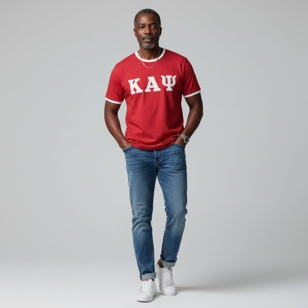 Kappa Alpha Psi Crimson Greek Letter T-Shirt