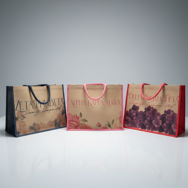 Signature Jute Tote Bag
