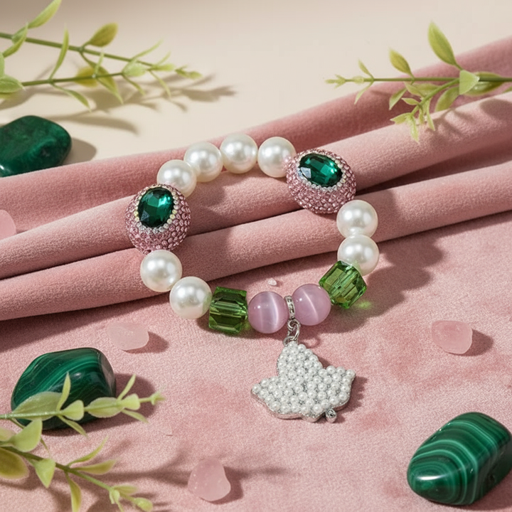 Alpha Kappa Alpha® Pearl & Ivy Charm Bracelet