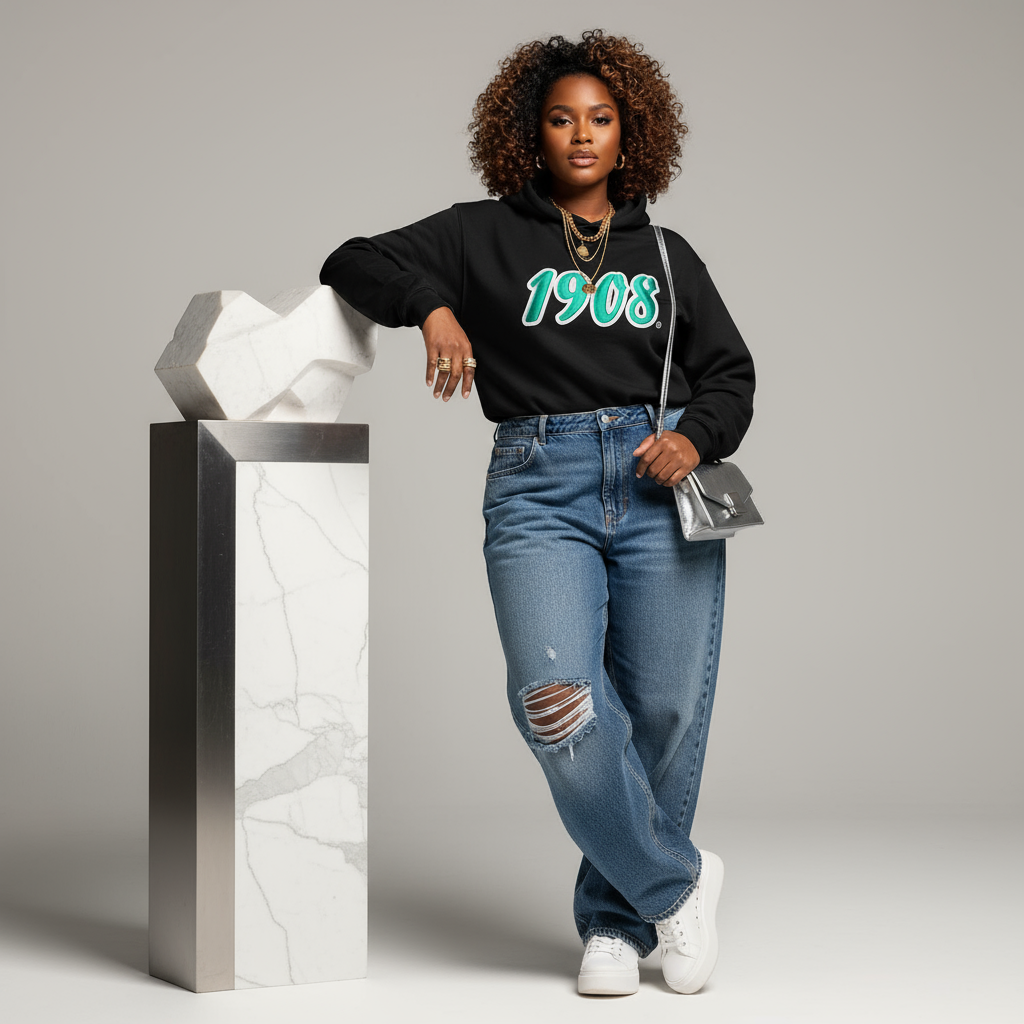 Alpha Kappa Alpha® 1908 Hoodie – Black Edition