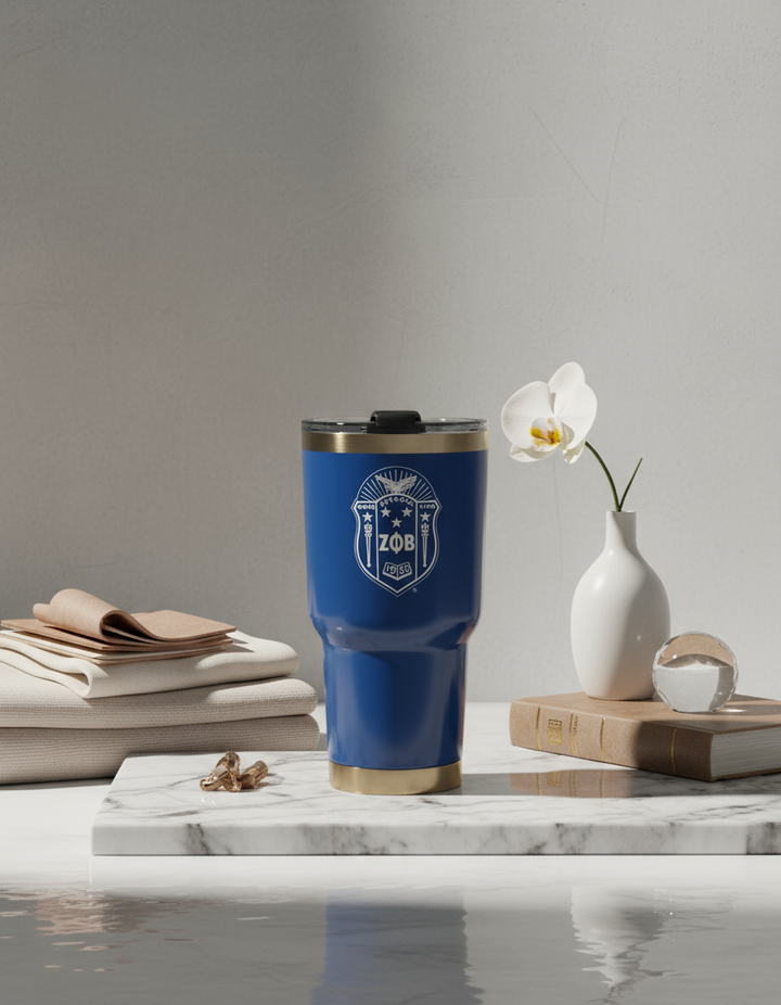 Zeta Phi Beta® Royal Blue Stainless Steel Tumbler – 30oz